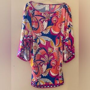 NWT Trina Turk Multicolor Tunica Blouse